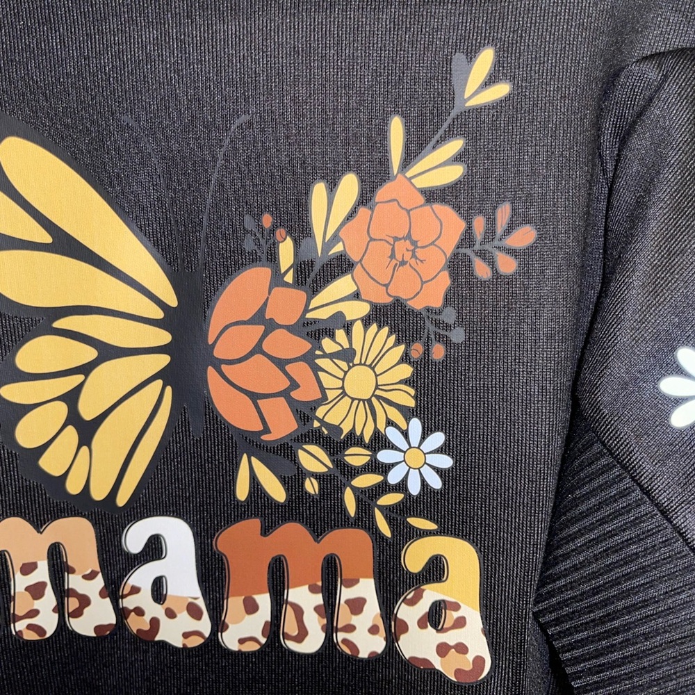 Black Floral Butterfly Custom Graphic Sweatshirt